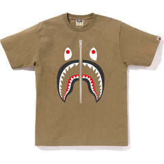 BAPE MENS COTTON SHARK HEAD T-SHIRT