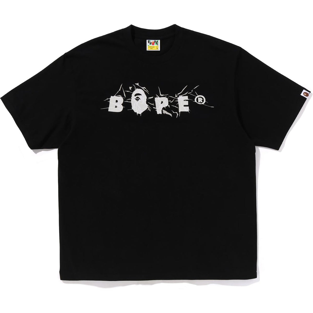 WRINKLE BAPE LOGO RELAXED FIT TEE MENS